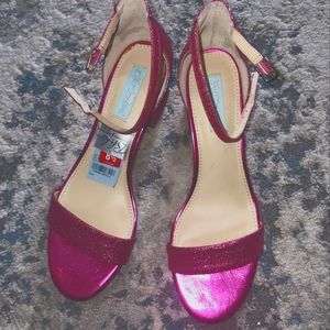 Blue Betsey Johnson Glitter shoes